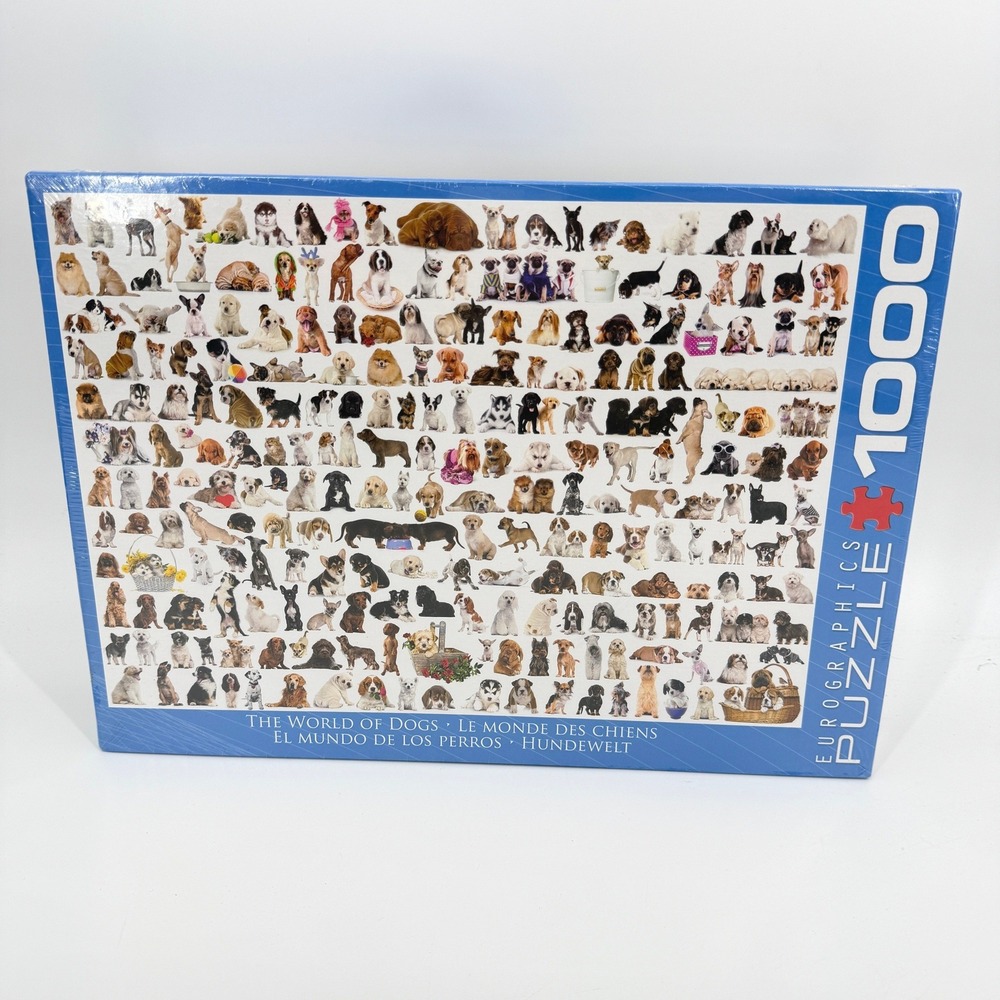NEW Eurographics The World of‎ Dogs Jigsaw Puzzle 1000pc 19 1/4"x 26 5/8"
